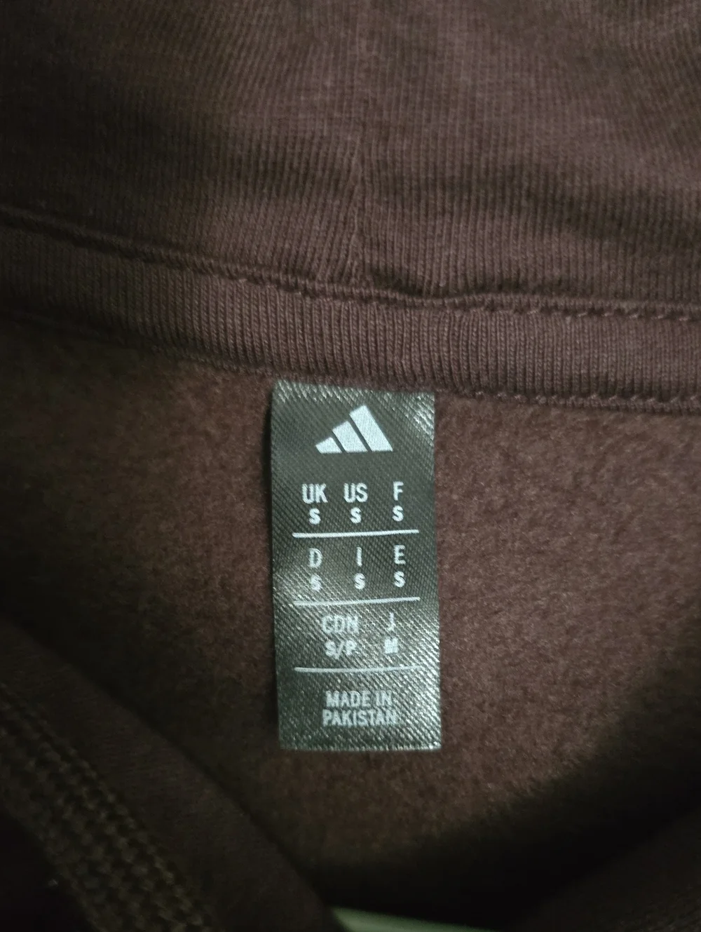ADIDAS BRAND SIGNATURE MEN'S  RETRO BROWN HOODED PULLOVER SWEATSHIRT SIZE SMALL